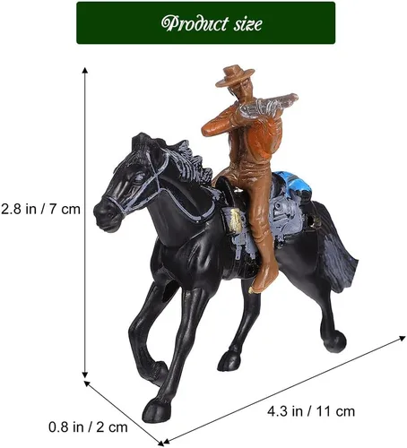 Vista 6 de Figuras occidentales, figuras de acción modelo, equitación de plástico indios, figuras de juego, 8 piezas