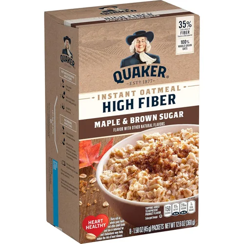 Vista 22 de Quaker Avena instantánea, proteína de azúcar morena de arce, 0.35 onzas de proteína, 12.6 onzas, paquete de 6
