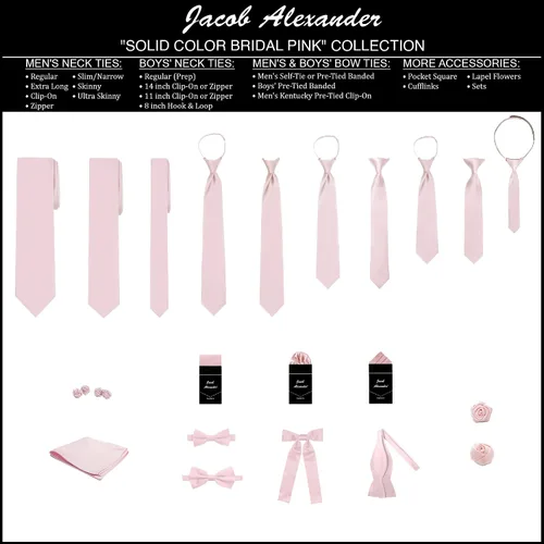 Vista 117 de Jacob Alexander Corbata regular de los hombres de color sólido
