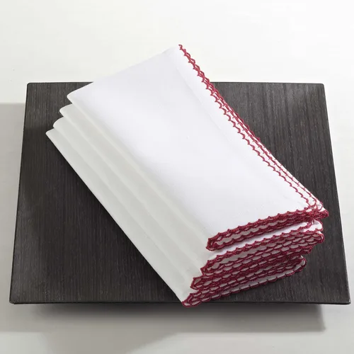 Vista 10 de SARO LIFESTYLE Servilletas de mesa con costura Whip (juego de 4), dorado, 6.0 in (1442.GL6S)