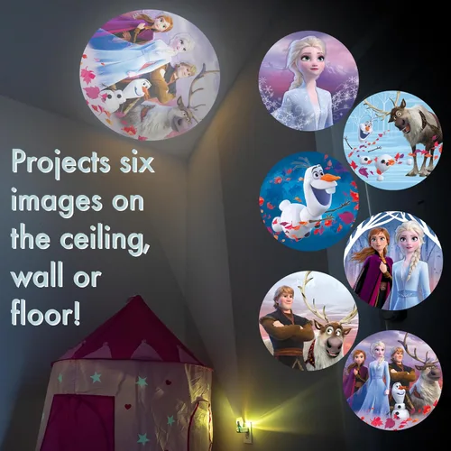 Vista 2 de Projectables Disney Frozen - Luz nocturna con sensor de atardecer a amanecer (paquete de 3)