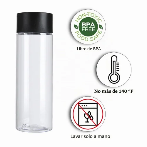 Vista 3 de zmybcpack Paquete de 24 botellas de jugo de plástico PET transparente de 10