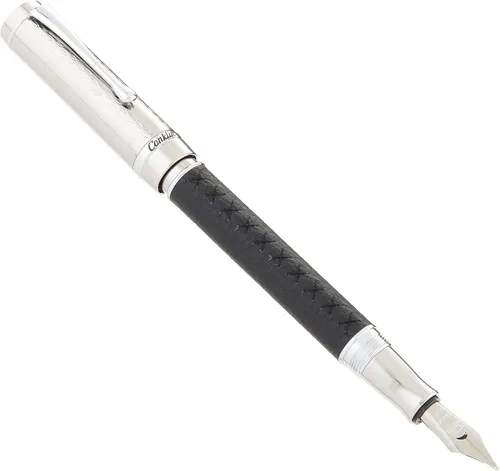 Vista 15 de Conklin Duragraph - Pluma estilográfica ámbar, punta media de oro macizo de 14 quilates, elegante herramienta de escritura con acabado ámbar cálido