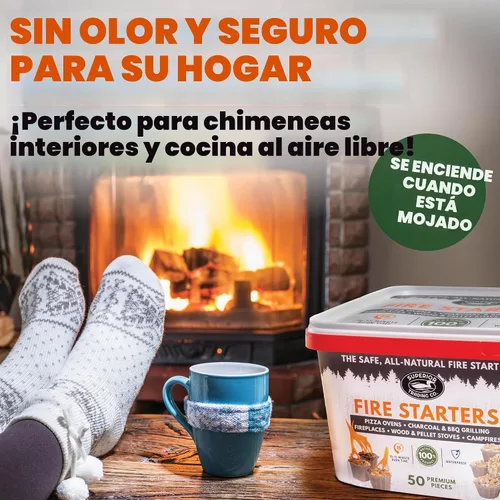 Vista 5 de Superior Trading - Cápsulas de arranque de fuego en cubo de plástico, iniciadores de fuego para fogatas, barbacoa, parrilla, hoguera, estufa de leña