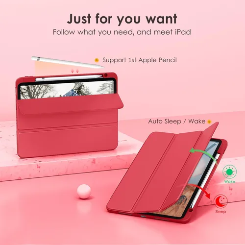 Vista 5 de DTTOCASE - Funda para iPad de 10.ª generación de 2022, 10.9”, reverso transparente y marco de poliuretano termoplástico antigolpes