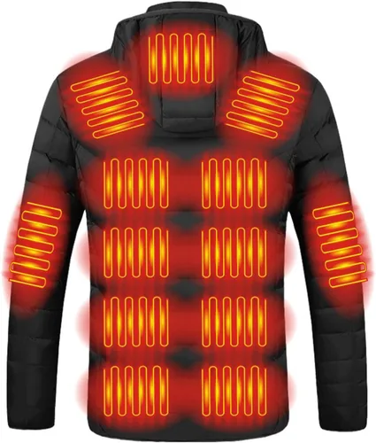 Vista 4 de SHOPESSA Chaqueta térmica para hombres y mujeres, chaquetas de calor USB cálidas de invierno, chaquetas cálidas a prueba de viento, chaqueta térmica