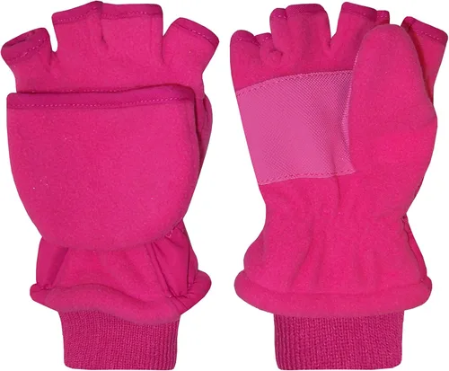 Vista 6 de N'Ice Caps - Manoplas convertibles con dedos sin forro, para invierno, para niños, Thinsulate con forro Negro Sólido