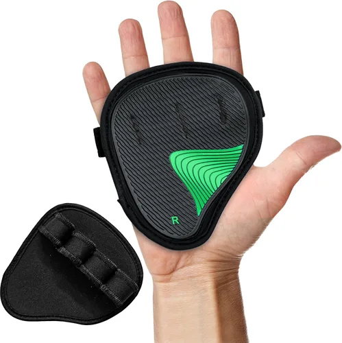 Vista 7 de Almohadillas de neopreno para levantamiento de pesas – Empuñaduras antideslizantes para hombres y mujeres – Guantes de entrenamiento alternativos