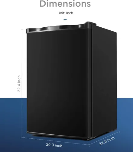 Vista 6 de Mini congelador vertical para congelador pequeño compacto (negro, 3.0 pies cúbicos)