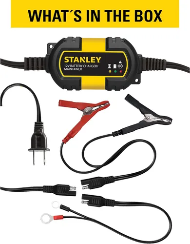 Vista 3 de STANLEY BM1S - Cargador de batería de 1 Amp para vehículos Mantiene las baterías de 12 V cargadas