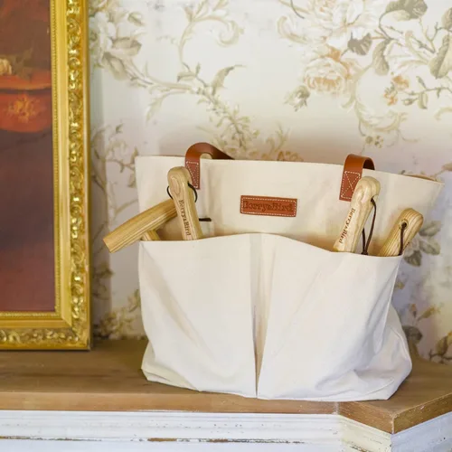Vista 7 de Berry&Bird Bolsa de herramientas de jardín, bolsa de jardín de lona con bolsillos, bolsa de almacenamiento de herramientas multiusos resistente al