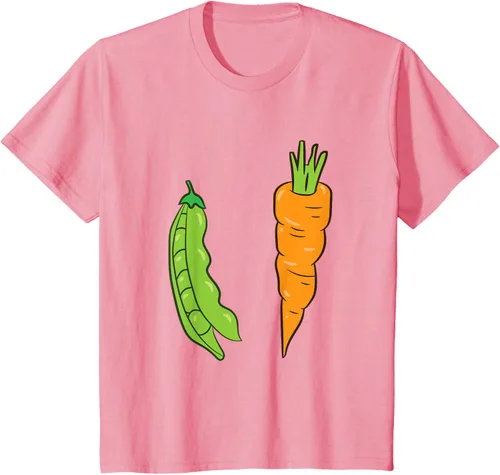 Vista 13 de Camiseta de disfraz de zanahoria con guisantes y zanahorias, Blanco, S