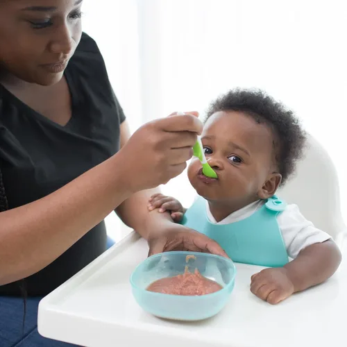 Vista 8 de Dr. Brown's Cucharas suaves para niños pequeños con mango largo para destete guiado por bebés, sin BPA (paquete de 72)