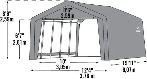 Vista 5 de ShelterLogic gazebo cochera para autos