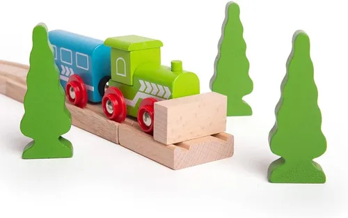 Vista 3 de Bigjigs Rail Buffers de madera (paquete de 6) - Otras marcas principales de rieles de madera son compatibles