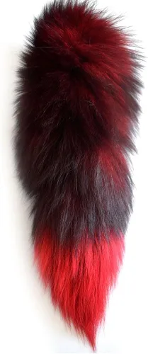 Vista 2 de Valpeak 17'' Real Fox Tail Keychain Fluffy wolf Tail Cosplay Fox Costume for Kids