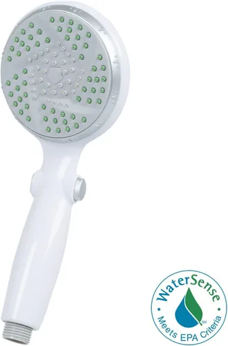 Vista 3 de Carex Cabezal de ducha de mano con manguera flexible extra larga de 84 pulgadas y práctica función de pausa. Cabezal de ducha de mano certificado