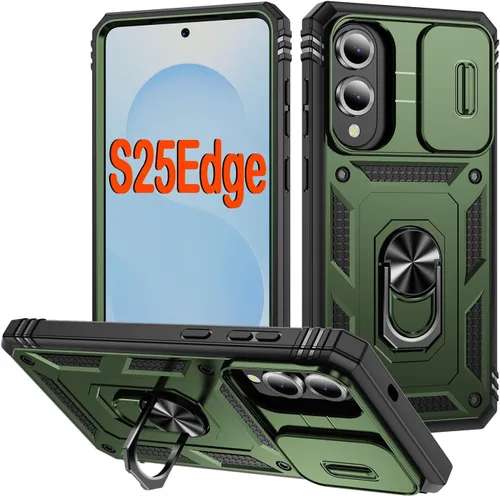 Vista 61 de PASNEW Funda militar para iPhone 13 Pro Max, cubierta de cámara deslizante y soporte de anillo de metal de 360°, carcasa rígida multicapa resistente