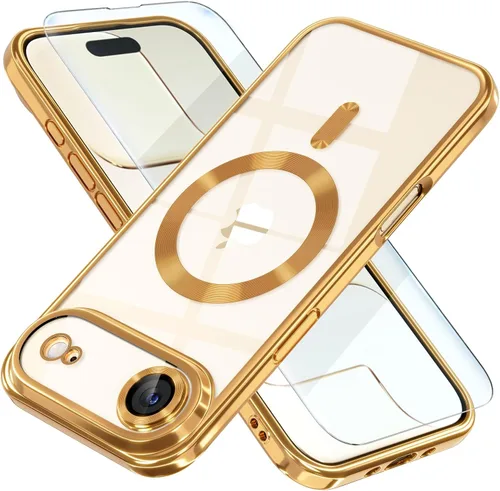 Vista 34 de Misea Funda magnética para iPhone 14 compatible con MagSafe [nunca amarillenta] [protección contra caídas de grado militar] protector completo