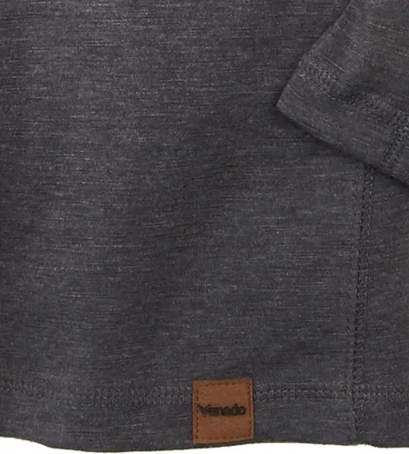 Vista 3 de Venado Camiseta de manga larga y cuello henley para hombre, material flexible