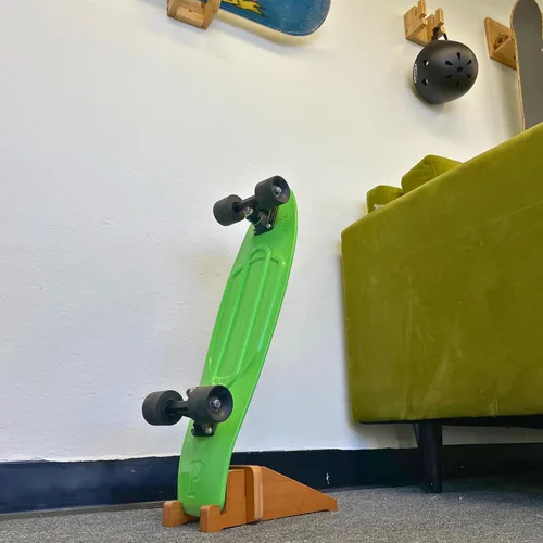 Vista 3 de COR Surf Skateboard Floor Stand Premium Bamboo Skateboard Display Holder No More Tripping Over Boards