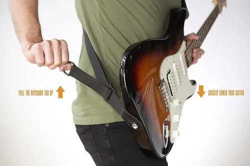 Vista 4 de Correa para guitarra (altura derecha, con tecnología RipChord) de Levy's Leathers