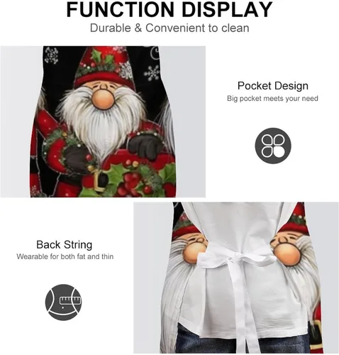 Vista 6 de Delantales de gnomo, duradero, cómodo, resistente, con bolsillos, para hombres y mujeres (paquete de 1), Gnome