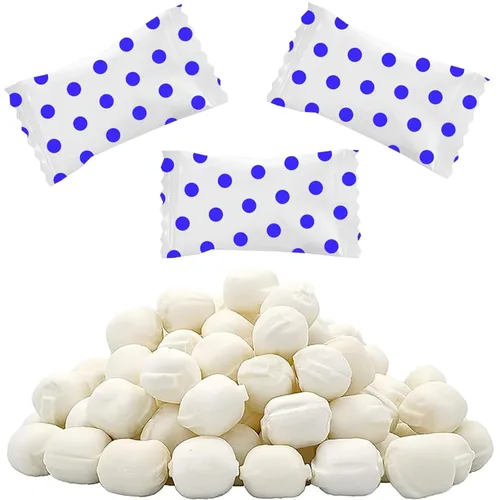 Vista 11 de 55 unidades Fruidles Baby Blue Big Dots Buttermints, caramelos de menta, menta después de la cena, caramelo de mantequilla y menta, sin grasa