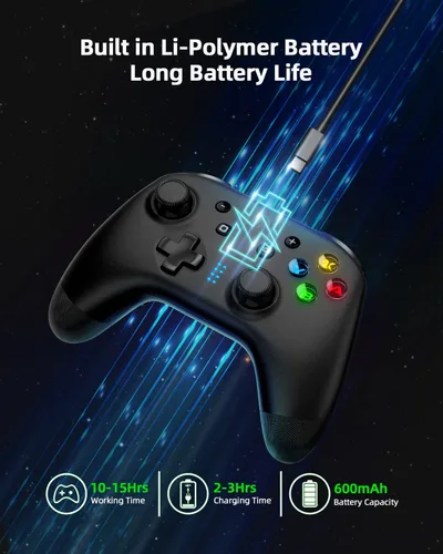 Vista 7 de EasySMX Switch Pro Controller for Nintendo SwitchLiteOLED, Wireless Switch Pro Controller with 4 Programmable Buttons, Dual Vibration, Turbo, Motion