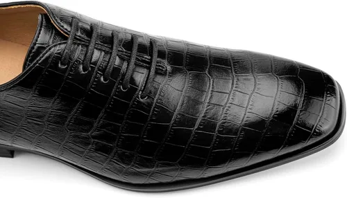 Vista 2 de Meijiana Zapatos formales Oxfords para hombre, zapatos casuales de negocios con cordones, zapatos de vestir de moda para hombres