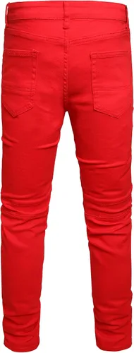Vista 2 de Jeans ajustados para hombre, pantalones de mezclilla elásticos rasgados