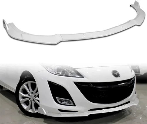 Vista 10 de Q1-TECH, borde de parachoques delantero estilo MS compatible con Mazda 3 2010 2011 2012 2013 (no compatible con el modelo MazdaSpeed 3), alerón