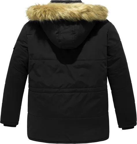 Vista 2 de Soularge Chaqueta tipo parka con capucha pesada y cálida de invierno para hombre