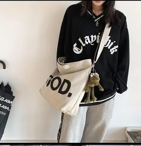 Vista 2 de Sumleno Bolso de lona vintage de mensajero, bolso cruzado alt emo, bolso de hombro gótico punk, satchels Harajuku grunge