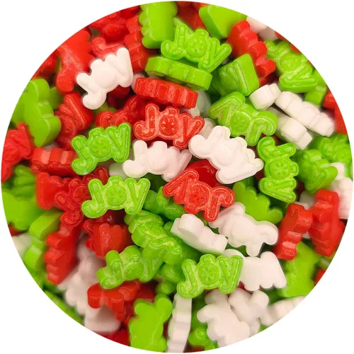 Vista 10 de NCS Gránulos comestibles en forma de árbol de Navidad – Decoración de cupcakes y galletas rojas y verdes, 7 onzas