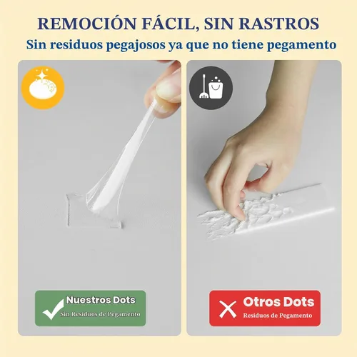 Vista 7 de vimiroo Puntos Adhesivos de Doble Cara de 0.5'', 75 Piezas de Masilla Adhesiva de Montaje Transparente, Masilla Adhesiva Impermeable Sin Residuos