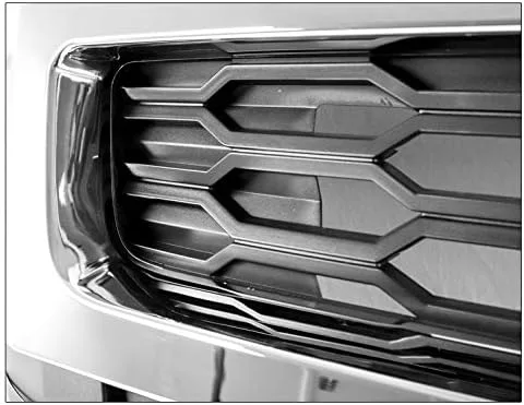 Vista 4 de Parachoques delantero de malla superior del capó, carcasa cromada/negra compatible con Chevy Suburban/Tahoe LS LT 2015-2020