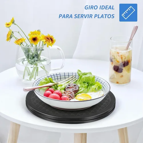 Vista 5 de Lazy Susan - Juego de 2 soportes giratorios giratorios de 10 pulgadas con rodamientos de bolas de acero para monitores de pantalla plana