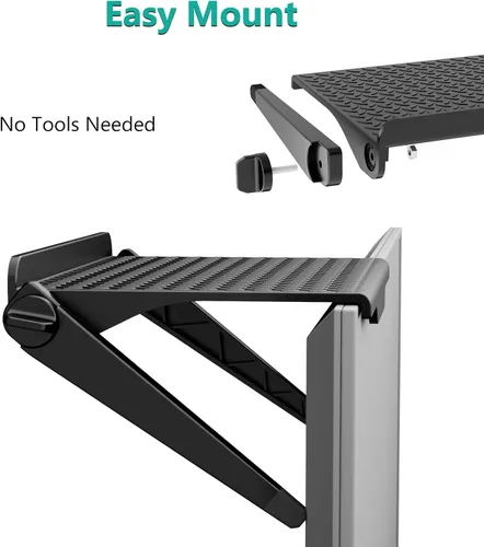 Vista 4 de WALI Soporte universal para barra de sonido, 2 piezas sin taladrar estante Negro