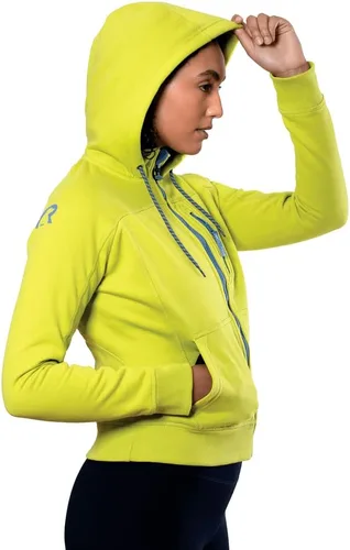 Vista 4 de RTIC Sudadera impermeable con cremallera para mujer, de manga larga, con cremallera, resistente al agua, ropa para exteriores