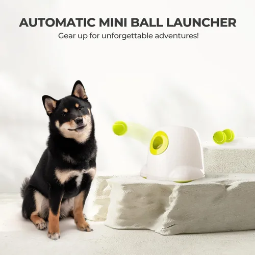 Vista 7 de ALL FOR PAWS Lanzador automático de bolas para perros, máquina interactiva para mascotas, lanzador de bolas para interiores, 3 bolas incluidas