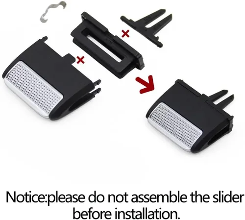 Vista 4 de Clip de lengüeta de salida de aire de CA delantero y trasero compatible con Mercedes Benz W167 GLS GLE 350 400 450 500 580 2020 2021 2022