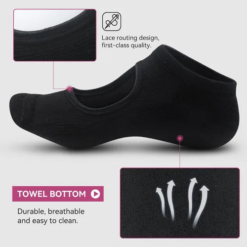 Vista 5 de Calcetines de yoga antideslizantes con empuñaduras, para mujer