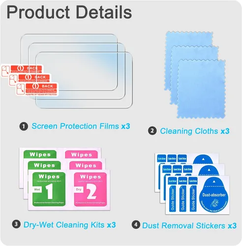 Vista 9 de FiTSTILL Protector de pantalla de vidrio templado para Go Pro MAX2/MAX360 2025/MAX Fusion (2019), resistente a los arañazos, pantalla LCD de vidrio