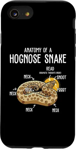Vista 13 de Carcasa divertida para iPhone 15 Anatomía de una serpiente de hognose, para amantes de reptiles y animales
