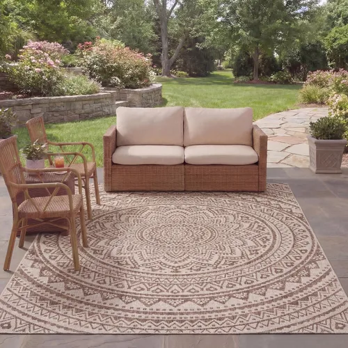 Vista 41 de SAFAVIEH Alfombra lavable al aire libre Courtyard Collection - 2'3" x 5', marfil y verde, no desprende pelusa y fácil limpieza, ideal para patio