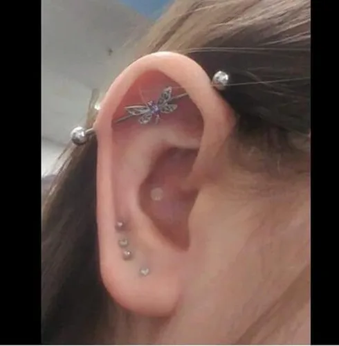 Vista 5 de D.Bella 65 piezas de retención transparente de piercing flexible para labios, nariz, tabique, ceja, pezón, lengua, cartílago, tragus, arete bioflex