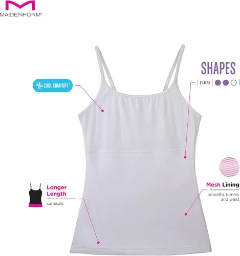 Vista 7 de Maidenform Camisola moldeadora para mujer, moldeadora de control firme para mujer, camisola de microfibra de longitud más larga