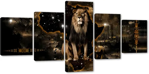 Vista 61 de 5 piezas de pintura sobre lienzo ardiente de fénix dibujado en estilo heráldico fuego fénix arte de pared vintage impresiones obras de arte arte