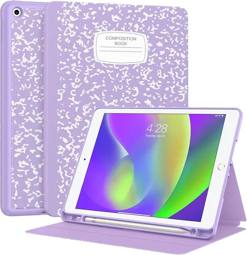 Vista 15 de Supveco Funda para iPad de 9ª/8ª/7ª Generación 10.2 pulgadas (Modelo 2021/2020/2019) con Soporte para Lápiz, Funda Folio Premium con Soporte
